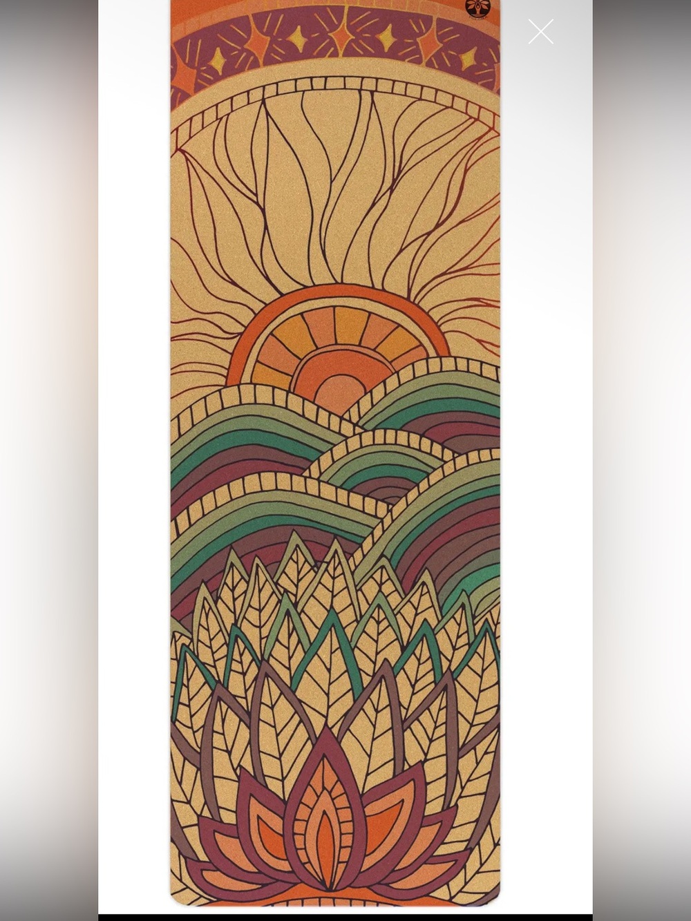 Mountain Magic Aura Yoloha cork mat 76” x 26”